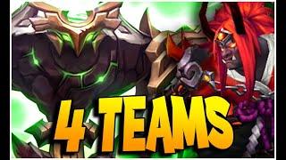 4 TEAMS for Forest of Roaring Beasts - Karzhan Rune Dungeon (Summoners War)