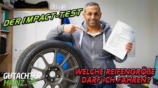 Erklär-Bär – Gutachter Mainz - Was ist der Impacttest? Welche Reifengröße passt auf welche Felge?