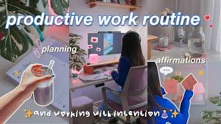 remote working *productive* day in my life working from home & intentional routine