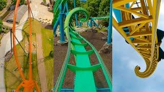 Every Roller Coaster at Dorney Park! Front Seat POV! Iron Menace! Steel Force!  Talon!  Hydra!