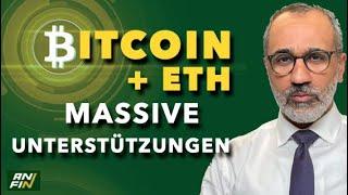 Bitcoin und Ethereum: Massive Unterstützungen