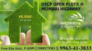 Woxen County | Kamkole DTCP approved plots for sale | Mumbai Highway open plots for sale