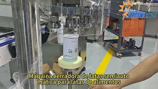 Máquina cerradora de latas semiautomática para latas de alimentos