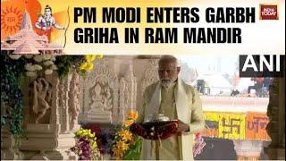 Ram Mandir Inauguration: PM Modi Enters Sanctum Sanctorum For 'Pran Pratishtha'