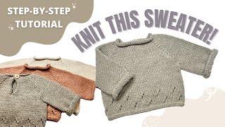 EASY TUTORIAL: How to Knit Simple a Baby Sweater