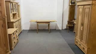 Old Pine Table With Extending Leaves (J2907B) - Pinefinders Old Pine Furniture Warehouse