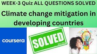 Coursera climate change mitigation in developing countries