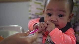 Elia Eats Solids For The First Time