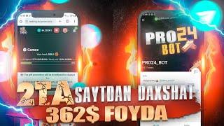 362$ DOLLAR 2 SAYTDAN OYIN OYNAB DAXSHAT! INTERNETDA PUL ISHLASH #TON #coin