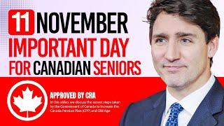 Important Day November 11: Canadian Seniors Receive News Payments | OAS Pension