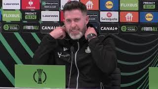 Pressekonferenz der Shamrock Rovers vor dem Conference League-Spiel beim SK Rapid