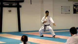 Kata Gankaku by Sensei Koji Arimoto, invited by JKS Ireland, performed at Kaizen Dojo Dublin