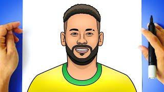 Como DESENHAR o NEYMAR passo a passo - Como DIBUJAR a NEYMAR JR paso a paso