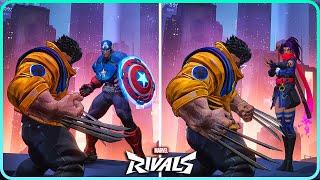 All Wolverine Unique Interactions & Hero Specific Eliminations Marvel Rivals