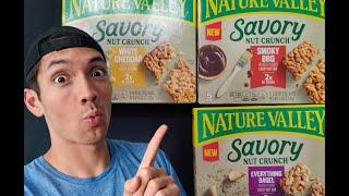 Trying the BRAND NEW Nature Valley Savory Nut Crunch Bars! - AndrewEatsAll