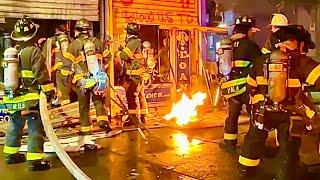 FDNY BOX 2318 ~ FDNY BATTLING A 10-75 FIRE IN A TAXPAYER ON WESTCHESTER AVENUE IN DA BRONX, NEW YORK