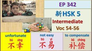 [EP 342] New HSK 5 Voc 54-56 (Intermediate): 不幸、不易、补偿 || 新汉语水平3.0中级词汇5 || Join My Daily Live