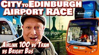 Edinburgh AIRPORT Dash for least Cash: Airlink100 Bus vs Tram vs Bright Bus