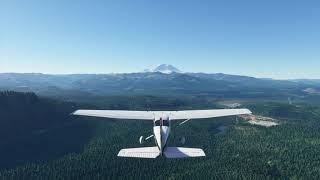 Brushing the cheek of Mount Rainier