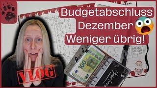 SPAREN Monatsabschluss  Dezemberbudget  ECHTE Einnahmen & Ausgaben  #umschlagmethode #budgetplanu