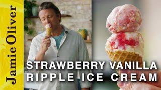 Homemade Strawberry Vanilla Ice Cream | Jamie Oliver