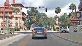 Driving Downtown - St Augustine Florida USA