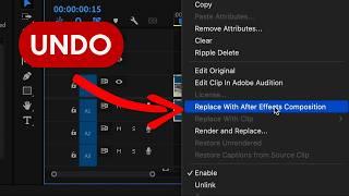 Undo Replace Clip with After Effects Composition