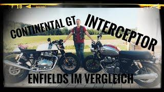 Royal Enfield Interceptor und Continental GT im Landstrassen Test