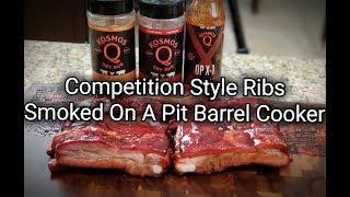 Competition Ribs Smoked On A Pit Barrel Cooker - Kosmos Q Rub & Sauce Review