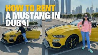 How to rent a Cheap Mustang in Dubai   | Vlog 91 | Dubai Vlog Hindi