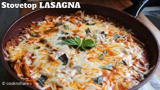 Budget Stovetop Lasagna in ONE PAN! (30 Mins)