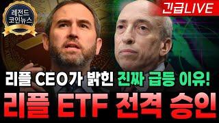 리플 CEO가 밝힌 진짜 급등 이유! 11월 리플 ETF전격승인 #리플 #XRP #비트코인