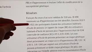 Les oméga 3 pour prévenir l'hypertension?