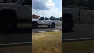 Drive by of my 10" lifted Chevy