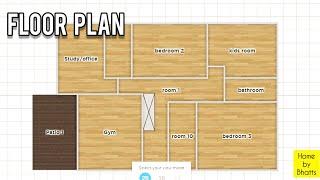 Making a simple Floor plan in HomebyMe | 3D Design Tutorial | Home by Bhatts