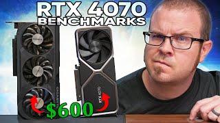 Is $600 Too Much? RTX 4070 Review and Benchmarks