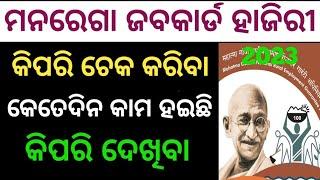 ମନରେଗା ଜବକାର୍ଡ ହାଜିରୀ କିପରି ଚେକକରିବା 2023 | Nrega jobcard attendance check | Alert on attendance |