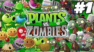 Plants VS Zombies - Day Level 1-5 (Adventure Gameplay)