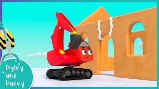 Christmas House Construction   | Digley and Dazey | Kids Construction Truck Cartoons