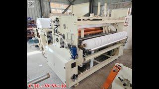 Automatic High Speed Maxi Toilet Paper roll embossing slitting rewinding machine