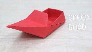 How to Make a Paper Speed Boat that Floats - Origami Speed Boat - Paper Boat Origami