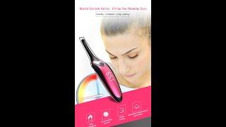 Electric Heated Eyelash Curler,  Eye Beauty Makeup Tools, Temperature Screen Display, Easy to Carry