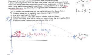 Projectile motion assessment part 1