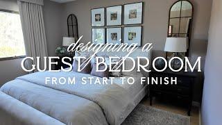 GUEST BEDROOM DESIGN & TOUR | Designing a bedroom from start to finish with cozy, elevated decor!