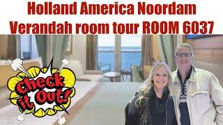 HOLLAND AMERICA VERANDAH CABIN REVIEW - NOORDAM CRUISE SHIP CABIN 6037