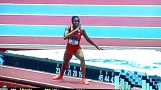 Ruth Usoro Winner Women's Triple Jump.  2021 NCAA Indoor Track And Field Championships.