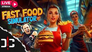 LIVE - Fast Food Simulator - We Flipping Burgers Now...