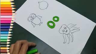 O for Owl | Easy Drawing and Coloring for Kids | Learn to Draw a King | Fun Coloring