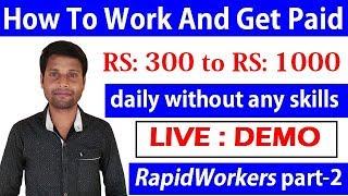 How To Work And Get Paid To Do Micro-Jobs Online | RapidWorkers Part-2 | Easy Part Time Jobs [Hindi]