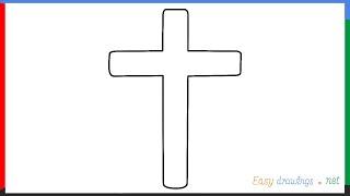 How to draw a cross step by step for beginners